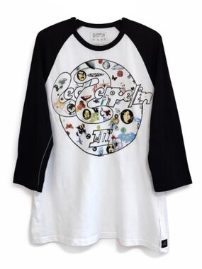Retro Style Led Zeppelin III Graphic Raglan Tee Trunk Ltd – Size Large EUC